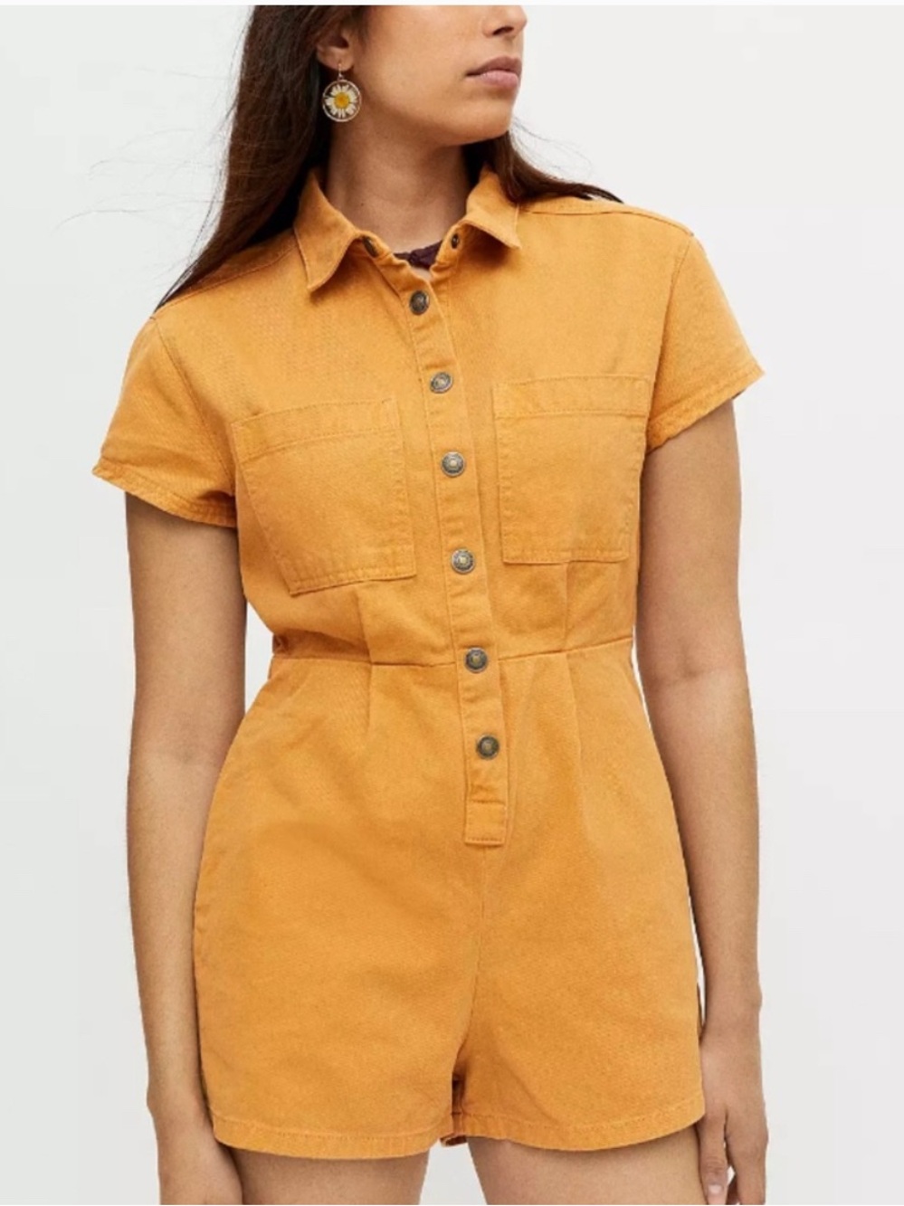 BDG MUSTARD DENIM ROMPER